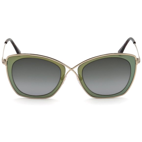 Tom Ford Cat Eye Style Gunmetal Gradient Lens. - Picture 2 of 5